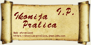 Ikonija Pralica vizit kartica